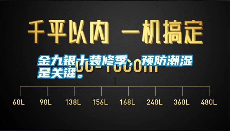 金九銀十裝修季，預防潮濕是關鍵。
