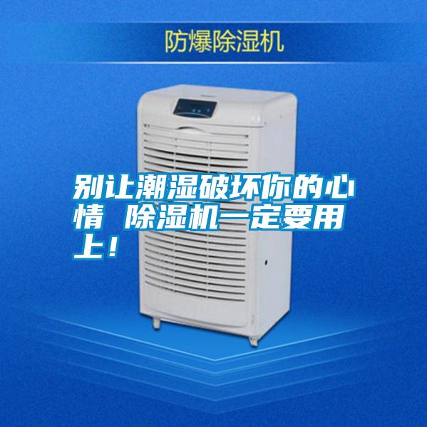 別讓潮濕破壞你的心情 除濕機一定要用上！