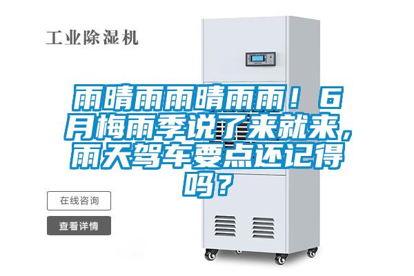 雨晴雨雨晴雨雨!6月梅雨季說了來就來,雨天駕車要點(diǎn)還記得嗎?