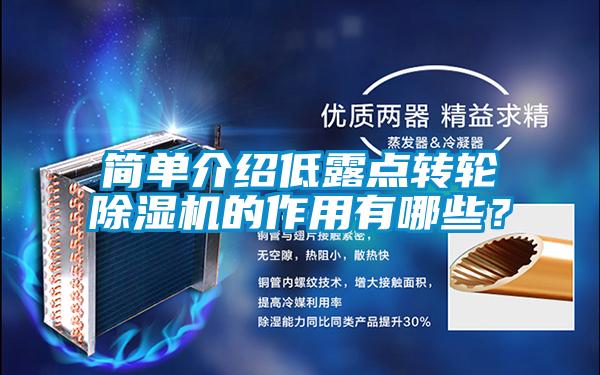 簡單介紹低露點轉輪除濕機的作用有哪些?