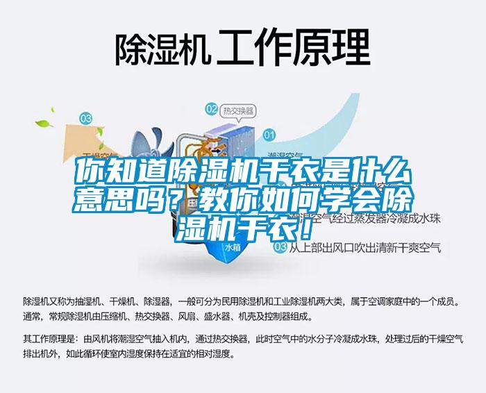 你知道除濕機干衣是什么意思嗎？教你如何學會除濕機干衣！