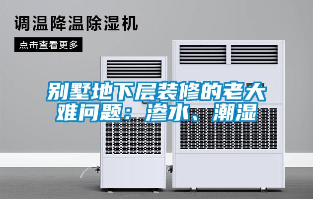 別墅地下層裝修的老大難問題:滲水、潮濕