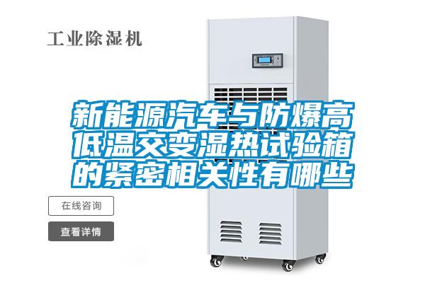 新能源汽車與防爆高低溫交變濕熱試驗箱的緊密相關性有哪些
