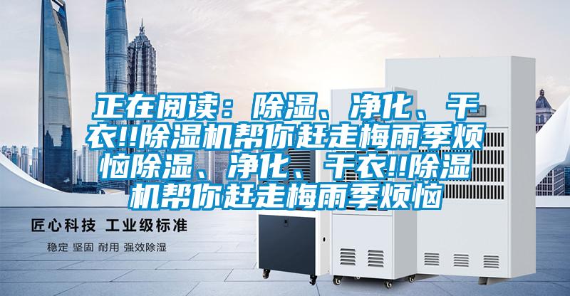 正在閱讀：除濕、凈化、干衣!!除濕機(jī)幫你趕走梅雨季煩惱除濕、凈化、干衣!!除濕機(jī)幫你趕走梅雨季煩惱