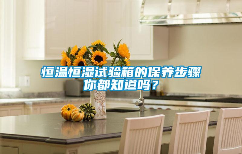恒溫恒濕試驗箱的保養步驟你都知道嗎？